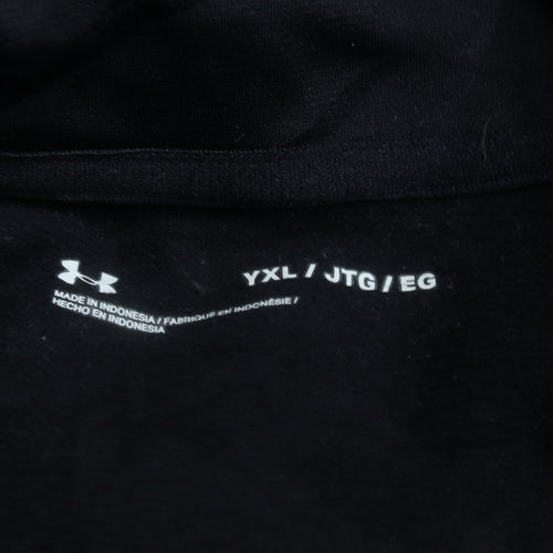 Under Armour Boys Black Full Zip Sweatshirt Size 158 Sports Top