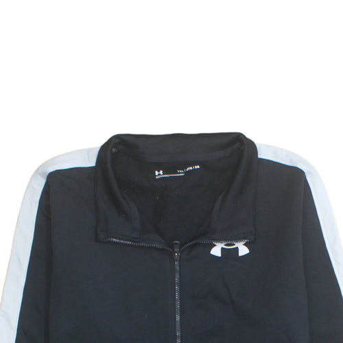 Under Armour Boys Black Full Zip Sweatshirt Size 158 Sports Top