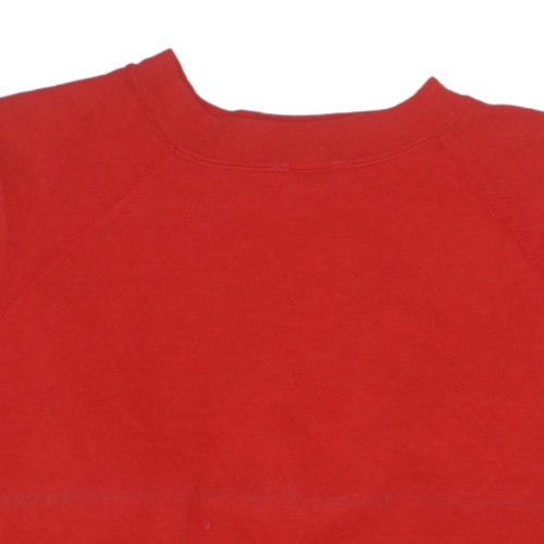 Velva Sheen Womens Red Mickey Mouse Pullover Sweatshirt Size L