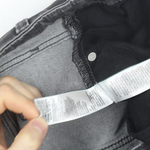 Marks and Spencer Men’s Grey Straight Fit Jeans 34R Performance Denim