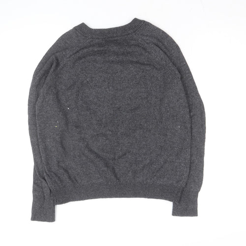 H&M Women Grey Sequin Penguin Pullover Jumper XS Casual Winter