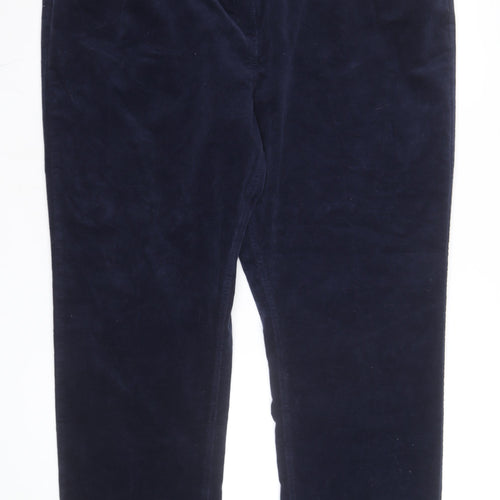 Marks and Spencer Womens Blue Corduroy Stretch Trousers Size 22