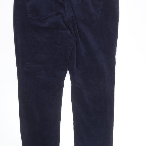 Marks and Spencer Womens Blue Corduroy Stretch Trousers Size 22