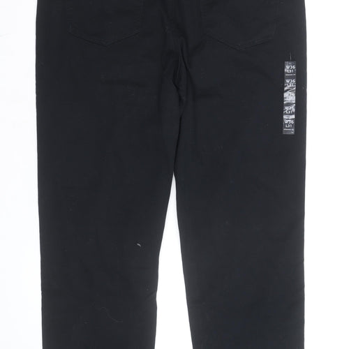 Marks and Spencer Men's Black Straight Leg Jeans W36 L31 Stretch Cotton