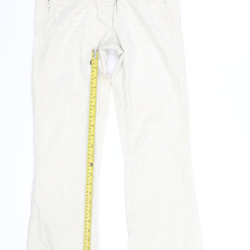 River Island Womens Ivory Corduroy Bootcut Jeans Size 8