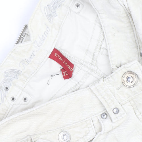 River Island Womens Ivory Corduroy Bootcut Jeans Size 8