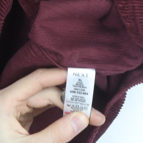 Next Men’s Red Corduroy Button Jacket XL Casual Cotton Blend
