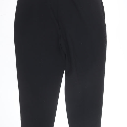 Marks and Spencer Women's Black Cropped Slim Tapered Trousers Size 12
