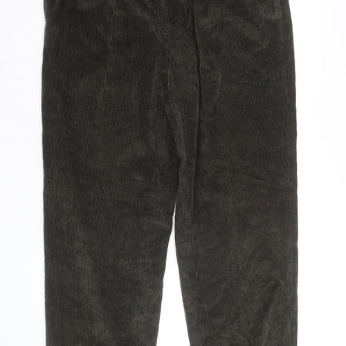 Brooks Brothers Men's Brown Corduroy Pleated Trousers 34W 32L Regular Fit