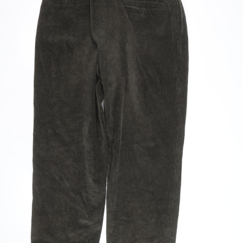 Brooks Brothers Men's Brown Corduroy Pleated Trousers 34W 32L Regular Fit