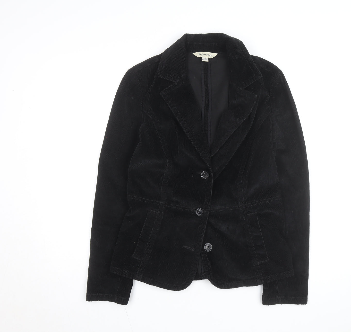 St John's Bay Men's Black Corduroy Blazer Jacket Size M