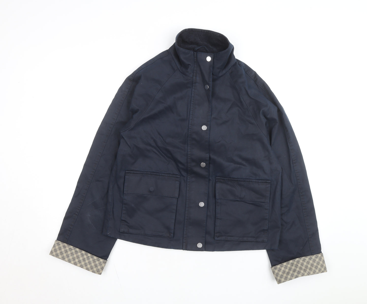Marks and Spencer Womens Blue Cotton Blend Casual Jacket S