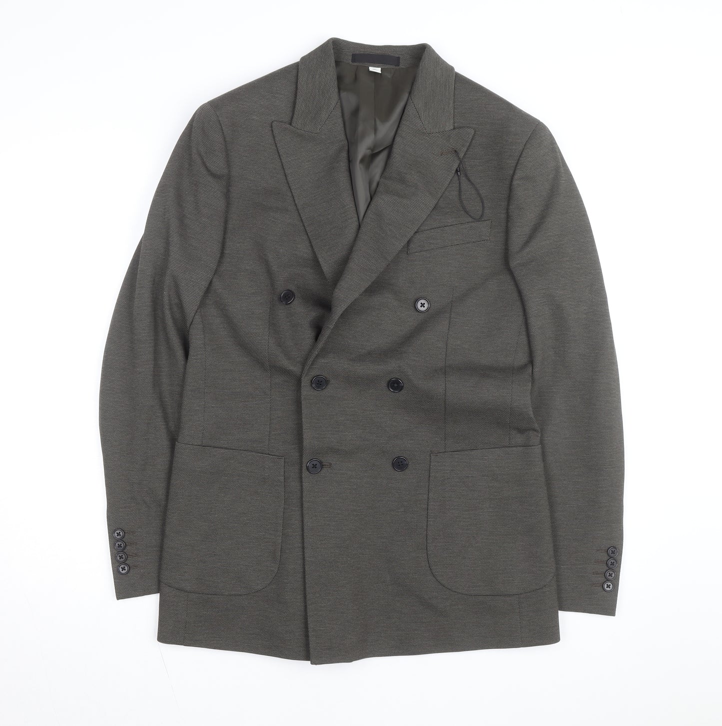 Marks and Spencer Men's Green Wool Blend Regular Fit Blazer 38R