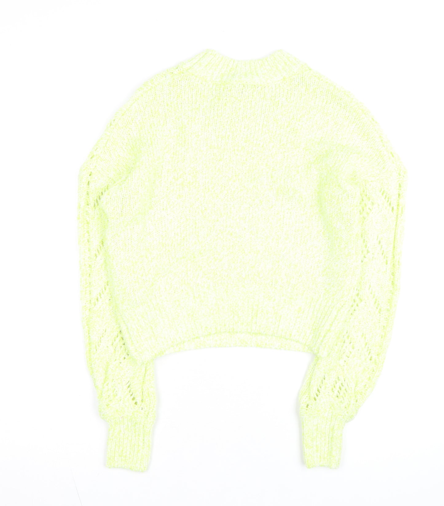 River Island Women’s Yellow Open-Knit Pullover Jumper Size S
