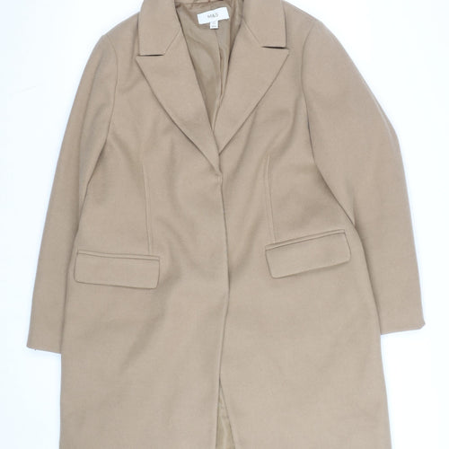 Marks and Spencer Women’s Beige Wool Blend Long Overcoat Size 16