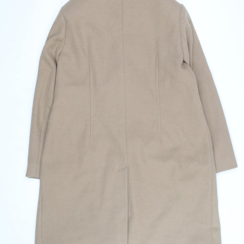 Marks and Spencer Women’s Beige Wool Blend Long Overcoat Size 16