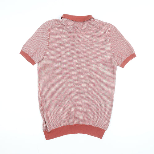 Marks and Spencer Autograph Men's Red Cotton Blend Polo Shirt M
