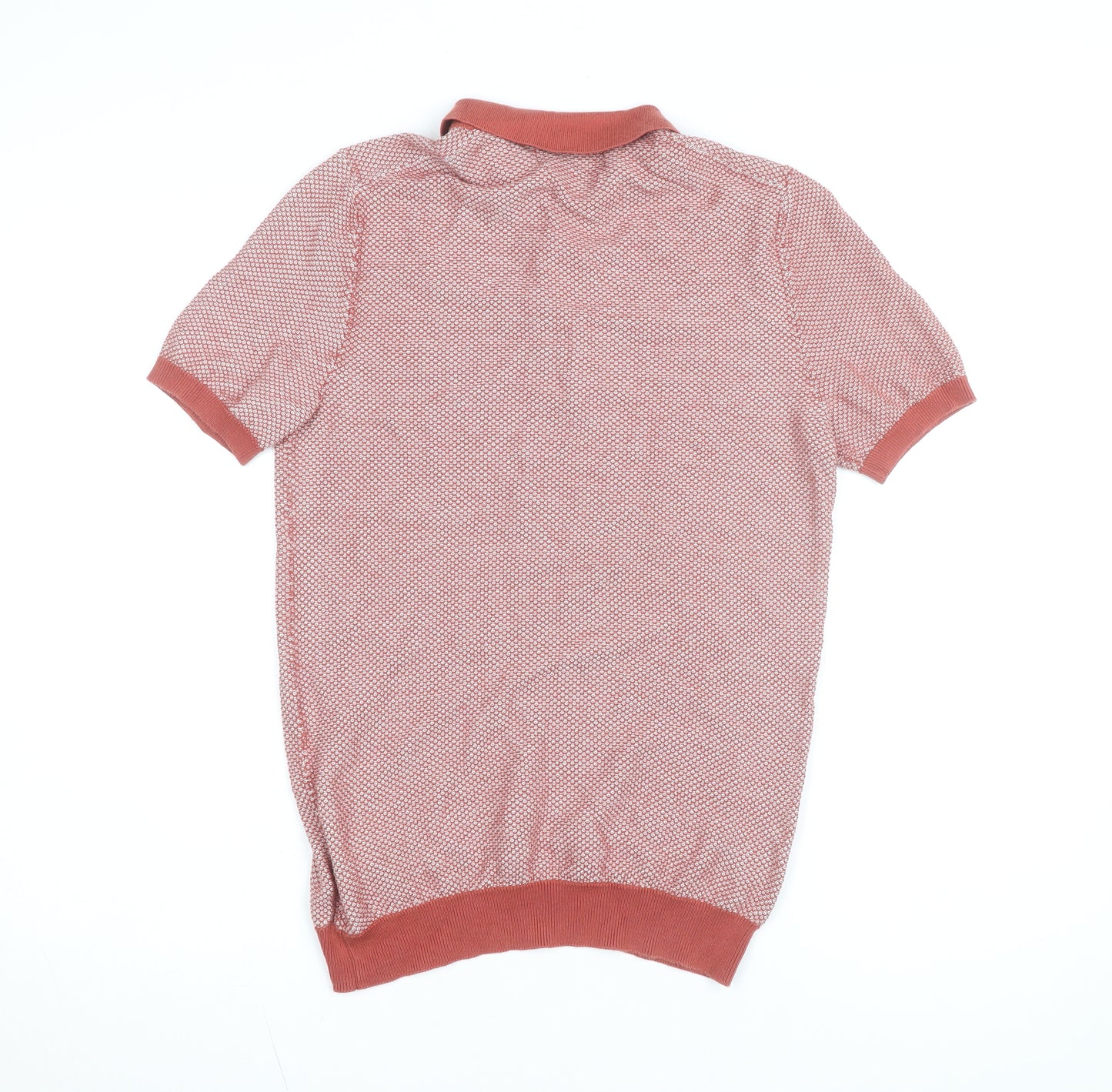 Marks and Spencer Autograph Men's Red Cotton Blend Polo Shirt M
