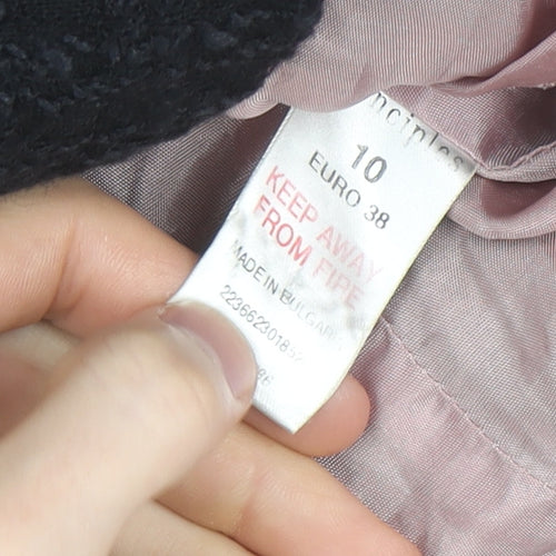 Principles Women’s Black Wool Blend Petite Blazer Jacket Size 10