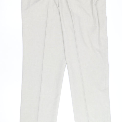 Marks and Spencer Men's Beige Linen Cotton Dress Pants 34W 32L Regular Fit