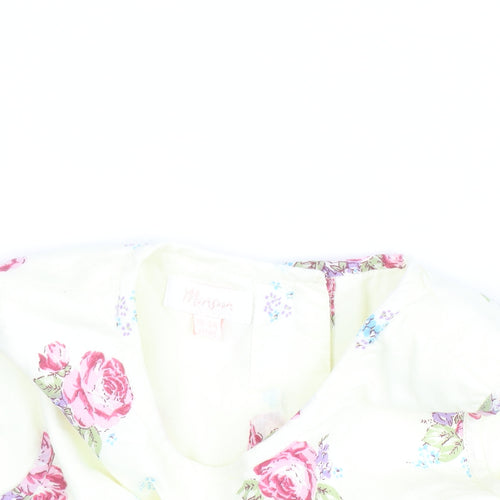 Monsoon Girls Ivory Floral A-Line Party Dress 7 Years