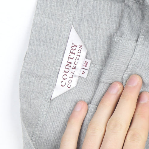 Country Collection Women's Grey Straight Leg Dress Pants Size 12 Regular
