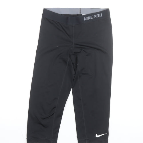 Nike Pro Women’s Black Capri Compression Leggings Size S Dri-Fit