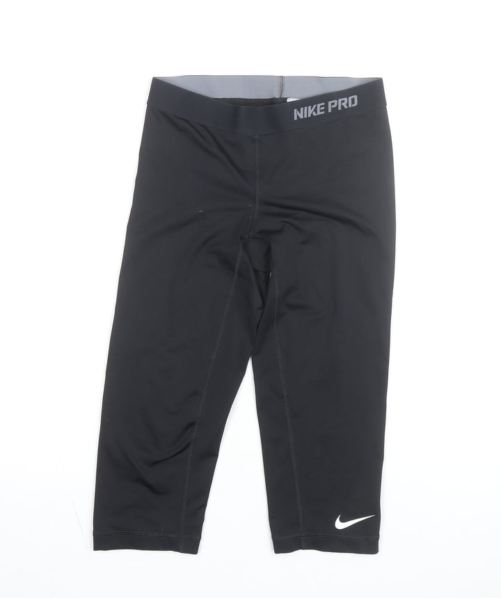 Nike Pro Women’s Black Capri Compression Leggings Size S Dri-Fit