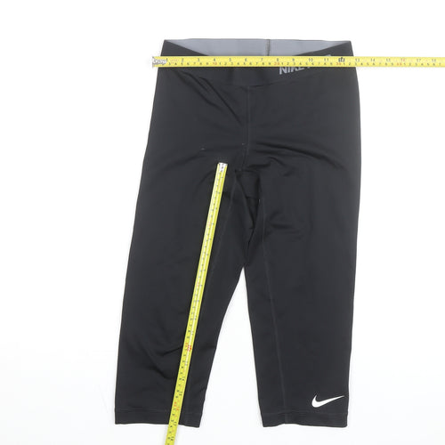 Nike Pro Women’s Black Capri Compression Leggings Size S Dri-Fit