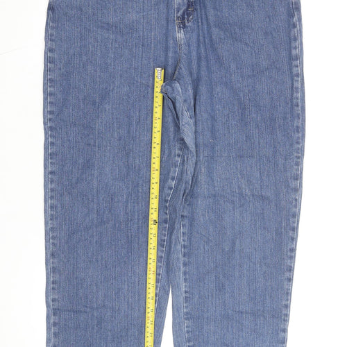 Lee Men's Blue Straight Leg Denim Jeans Size 16 Regular Fit