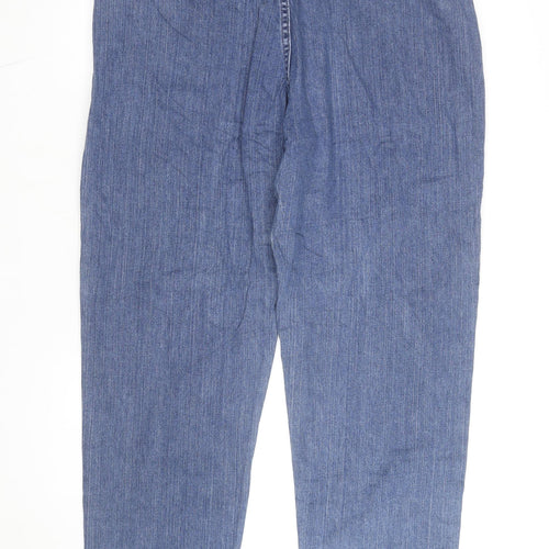 Lee Men's Blue Straight Leg Denim Jeans Size 16 Regular Fit