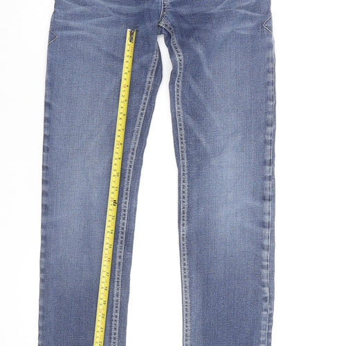 GAS Women's Blue Straight Slim Fit Stretch Denim Jeans Size 10