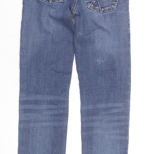 GAS Women's Blue Straight Slim Fit Stretch Denim Jeans Size 10
