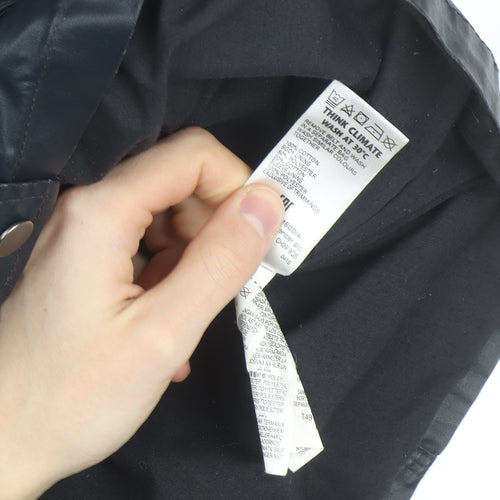 Marks and Spencer Women's Navy Hooded Belted Mid-Length Jacket UK 12