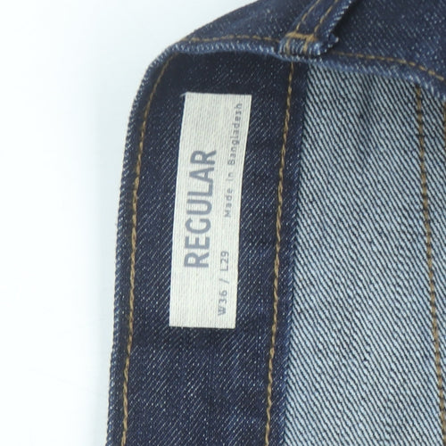Marks and Spencer Men's Blue Regular Fit Straight Jeans 36W 29L