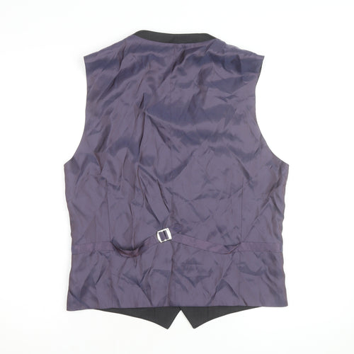 Next Men's Black Formal Wool Blend Waistcoat Size 42 Regular