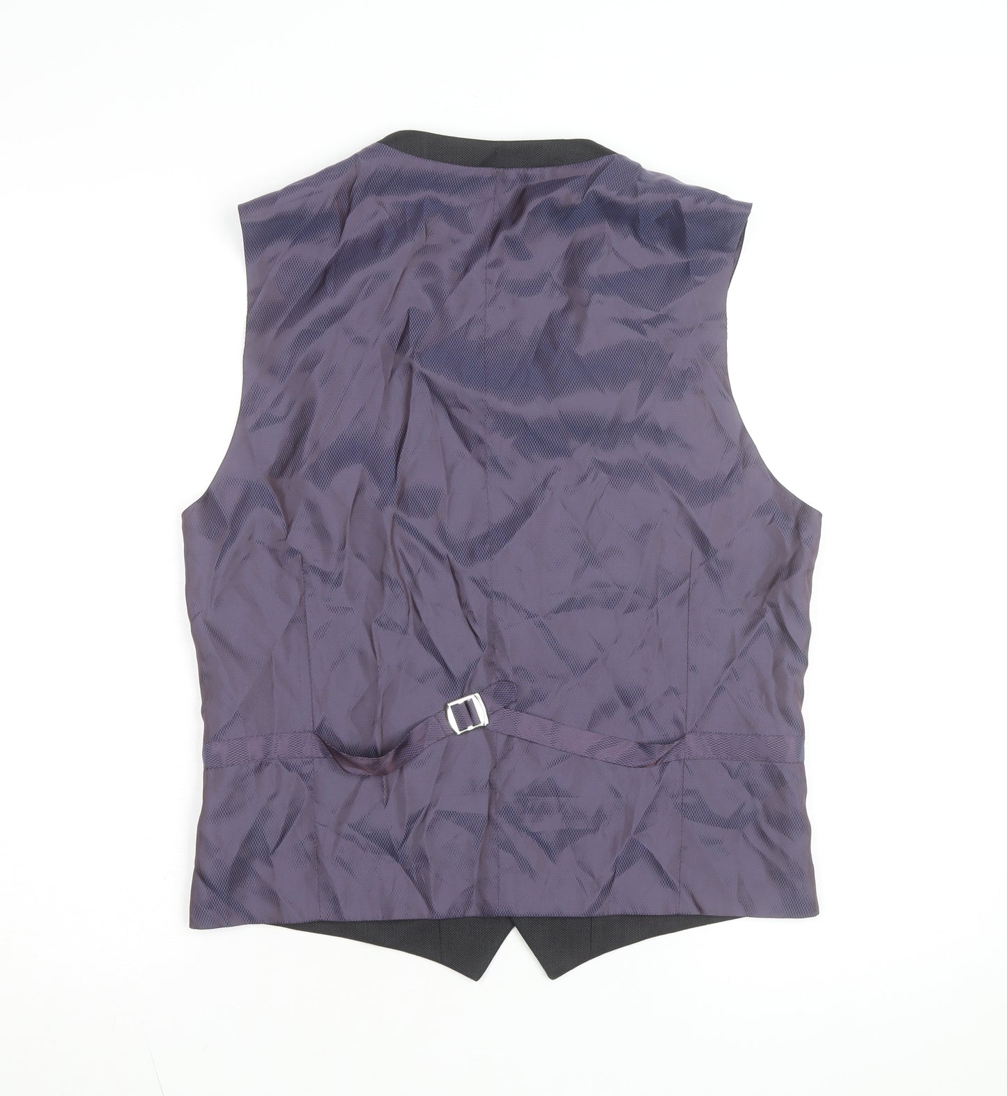 Next Men's Black Formal Wool Blend Waistcoat Size 42 Regular