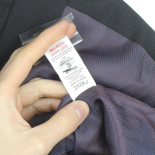 Next Men's Black Formal Wool Blend Waistcoat Size 42 Regular