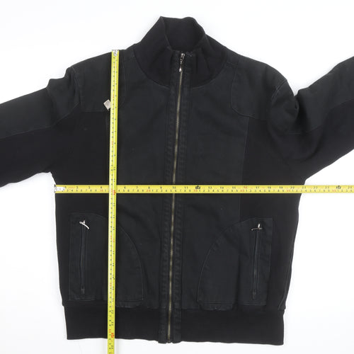 Criminal Damage Men's Black Cotton Bomber Jacket Size L