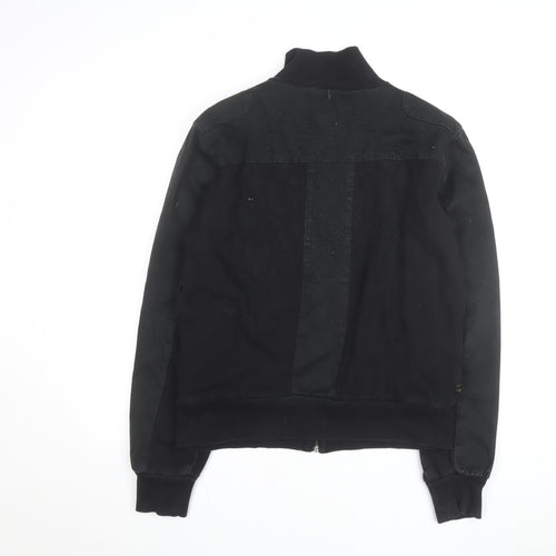 Criminal Damage Men's Black Cotton Bomber Jacket Size L