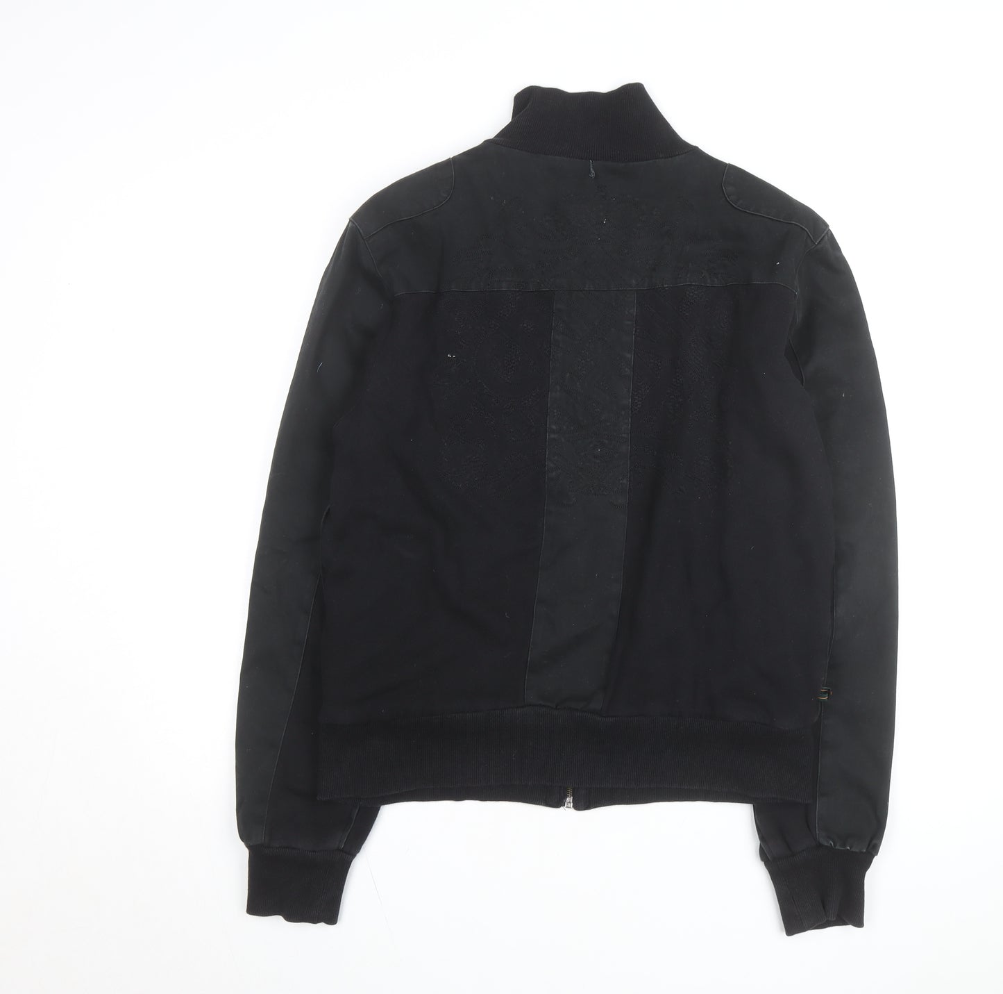 Criminal Damage Men's Black Cotton Bomber Jacket Size L