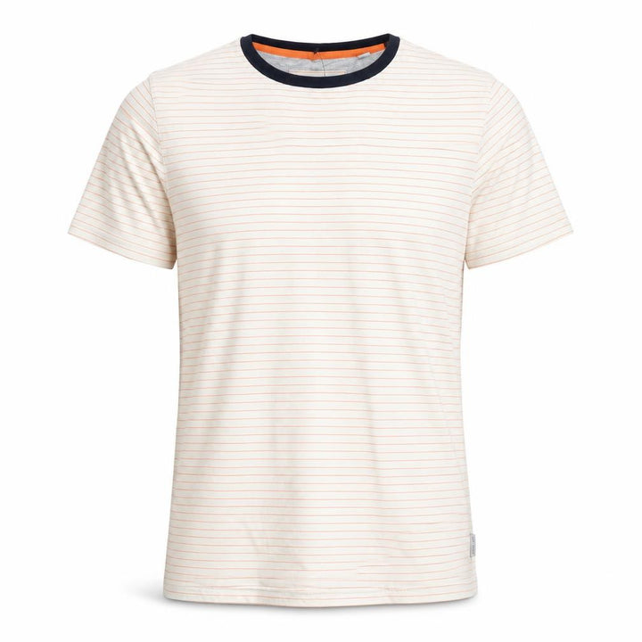 Ted Baker Men's Beige Striped Cotton Crew Neck T-Shirt Size M