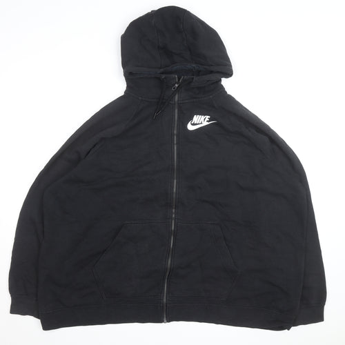 Nike Men's Black 3XL Full Zip Hooded Fleece Sweatshirt