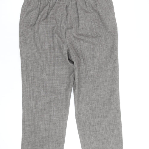 Honor Millburn Women’s Grey Size 12 Elastic Waist Straight Leg Trousers