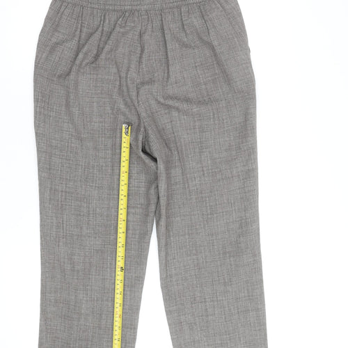 Honor Millburn Women’s Grey Size 12 Elastic Waist Straight Leg Trousers