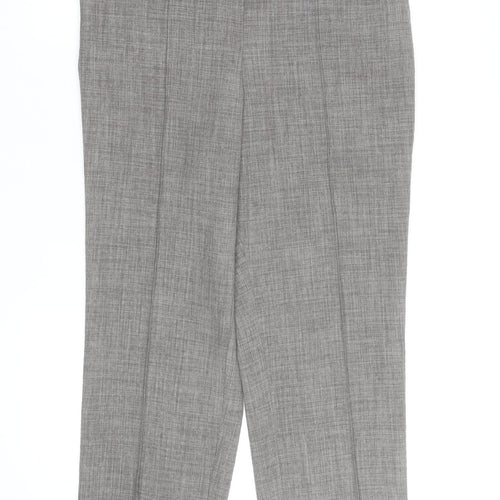 Honor Millburn Women’s Grey Size 12 Elastic Waist Straight Leg Trousers