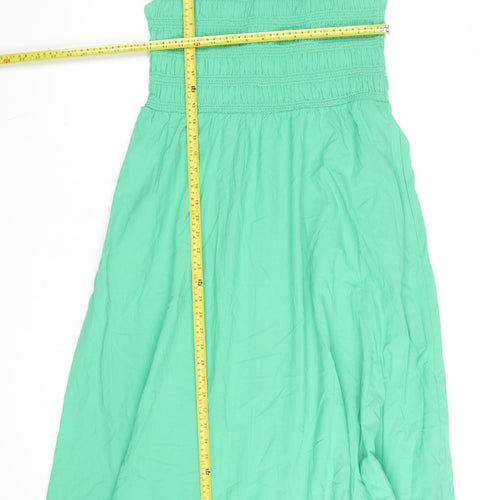 Marks and Spencer Women's Green Size 14 Sleeveless Fit & Flare Midi Dress