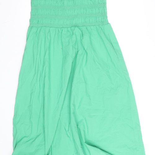 Marks and Spencer Women's Green Size 14 Sleeveless Fit & Flare Midi Dress