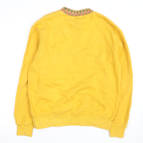 Fila Men's Yellow Retro Pullover Sweatshirt Small