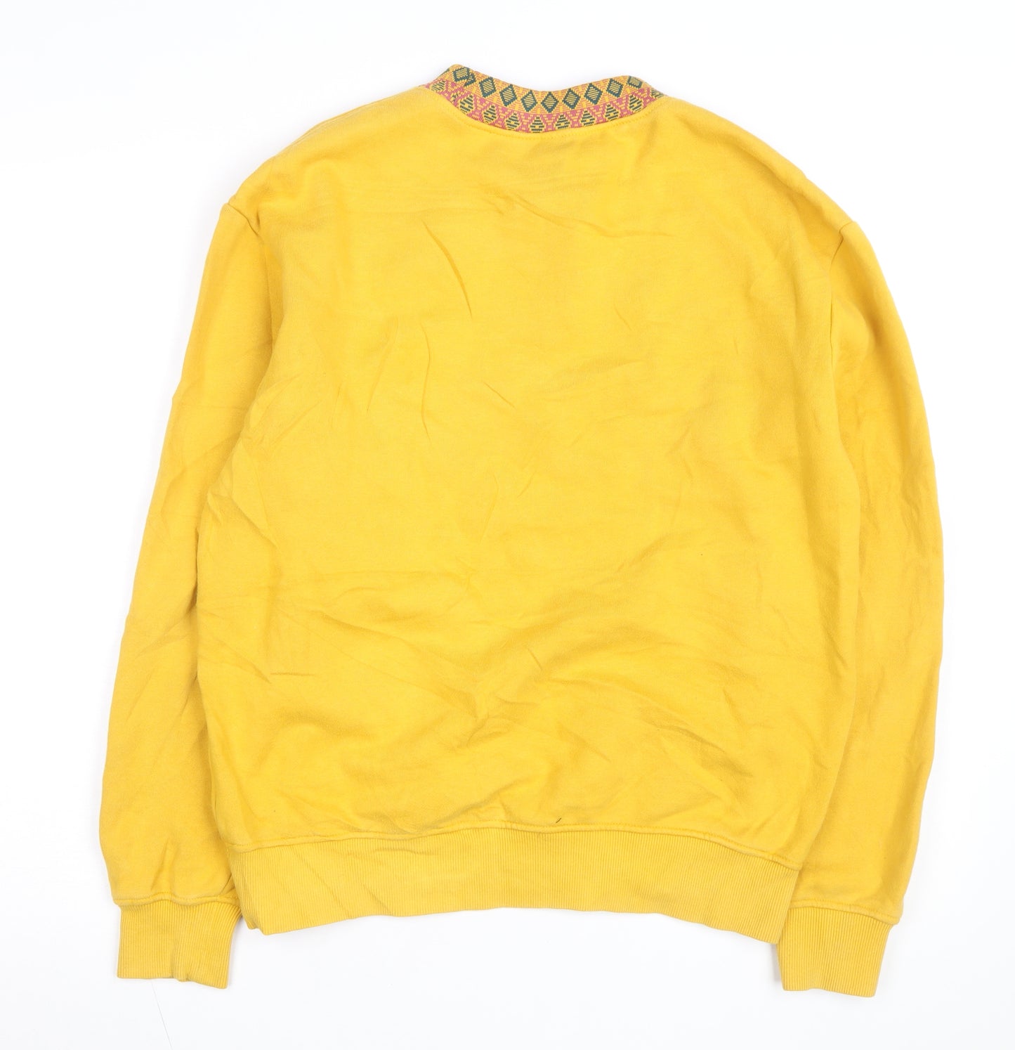 Fila Men's Yellow Retro Pullover Sweatshirt Small